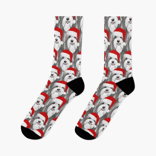 Item preview, Bearded Collie Santa Cute Beardie Christmas Dog designed and sold by Jenn Inashvili.