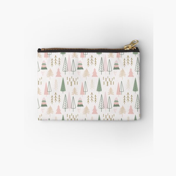 Item preview, Pink Sage Green Pine Gold Woodland Pattern designed and sold by ArtMeetsPizza.