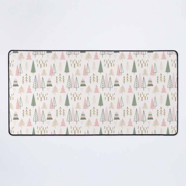Item preview, Pink Sage Green Pine Gold Woodland Pattern designed and sold by ArtMeetsPizza.