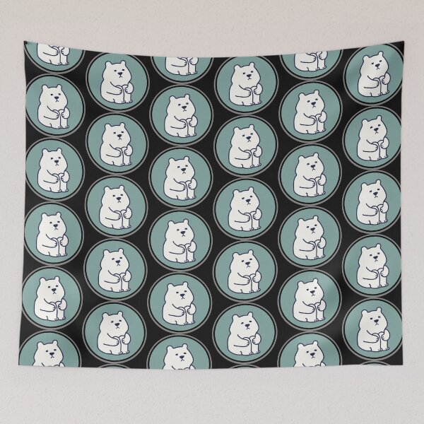 Item preview, a bear pattern, a crouching bear, Mint background designed and sold by zzzozzo.