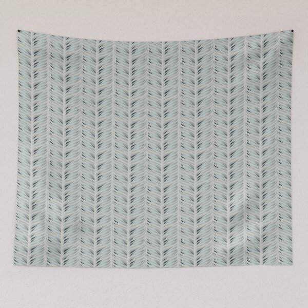 Item preview, Blue and Green Leafy Chevron  designed and sold by TanglePatch.