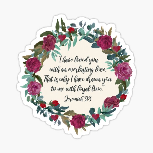 Item preview, Jeremiah 31:3 (Roses) designed and sold by Paper Bee Gift Shop.