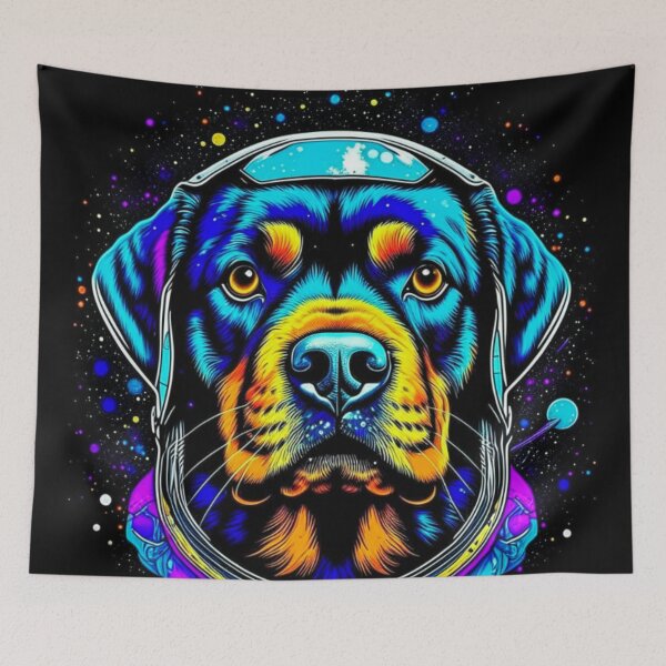 Item preview, Brave Rottweiler from the Galaxy psychedelic design designed and sold by PuppyFriend.