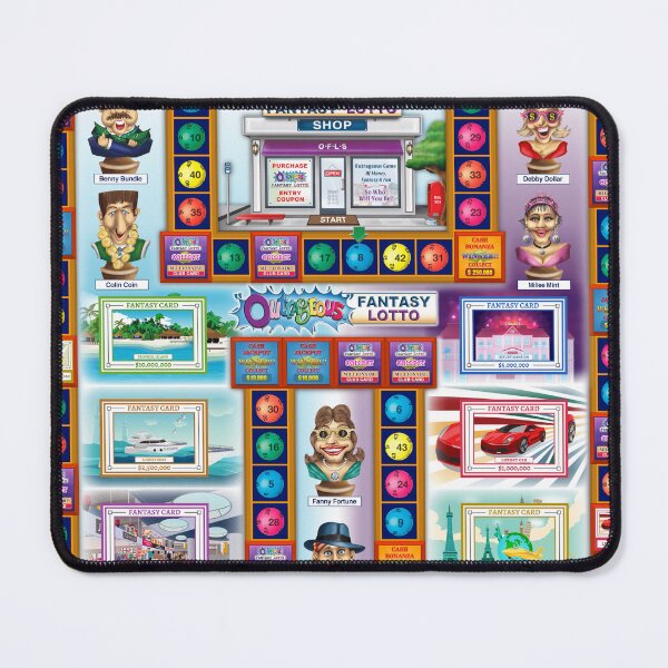 Item preview, Outrageous Fantasy Lotto T-shirt Game Board designed and sold by OutrageousTM.