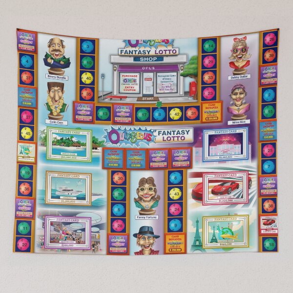 Item preview, Outrageous Fantasy Lotto T-shirt Game Board designed and sold by OutrageousTM.