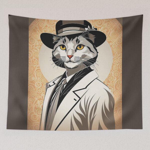 Item preview, Vintage 1940s Cat in a Suit designed and sold by Retro Salt.