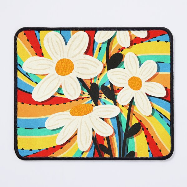 Item preview, Groovy Retro Rainbow Floral Pattern designed and sold by spicymangoco.