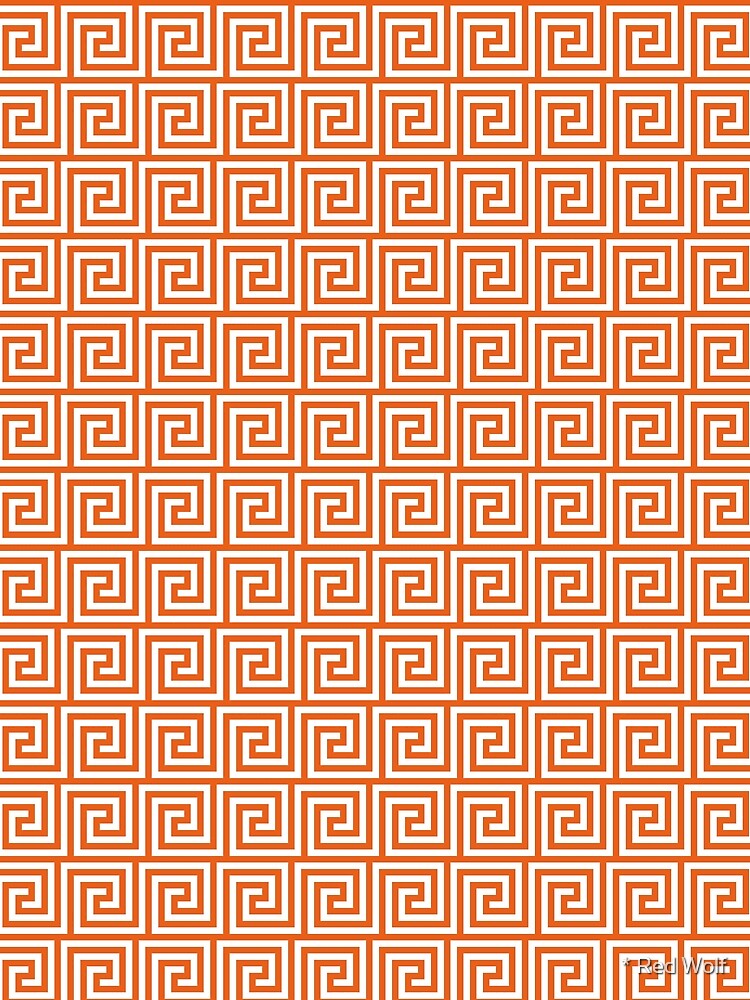 Geometric Pattern: Key Spiral: Orange by redwolfoz