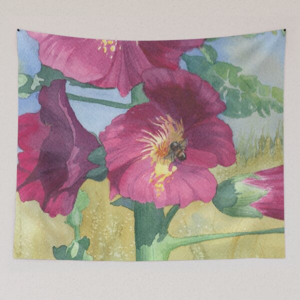 Item preview, Hollyhock Visitor designed and sold by Kelli Noteman O'Brien.