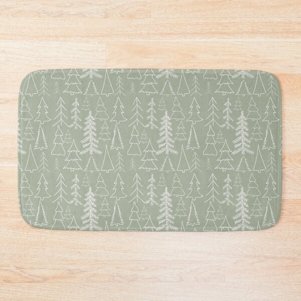 Item preview, Sage Green Pine Woodland Pattern designed and sold by ArtMeetsPizza.