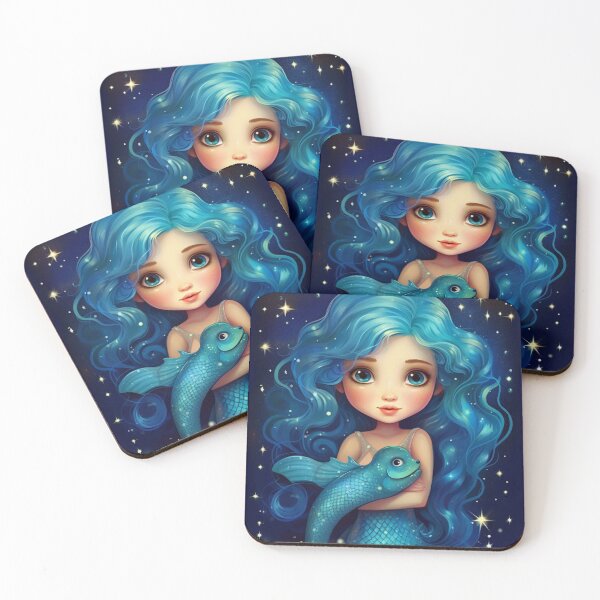 Item preview, cartoon  mermaid  girl  designed and sold by aiphotosart.