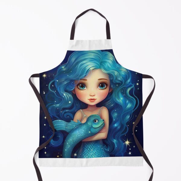 Item preview, cartoon mermaid girl designed and sold by aiphotosart.