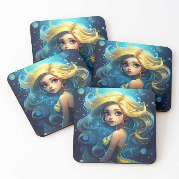 Item preview, A cartoon cute mermaid girl  designed and sold by aiphotosart.