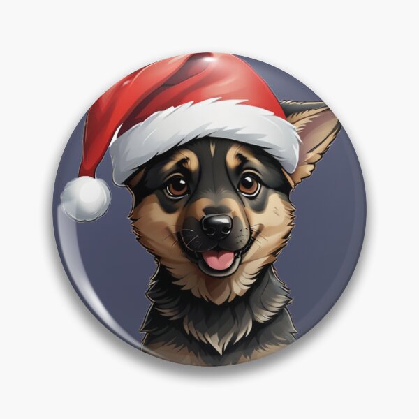 Item preview, Merry Christmas. German Shephard Puppy wearing a santa hat designed and sold by Gilby-Designs.
