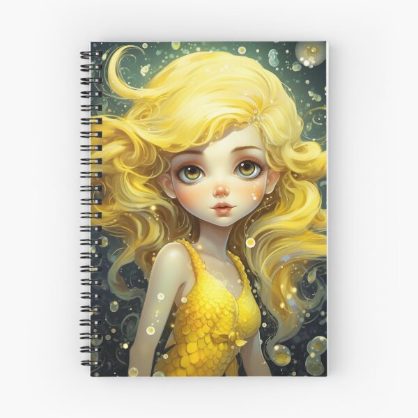Item preview, A cartoon yellow mermaid girl  designed and sold by aiphotosart.