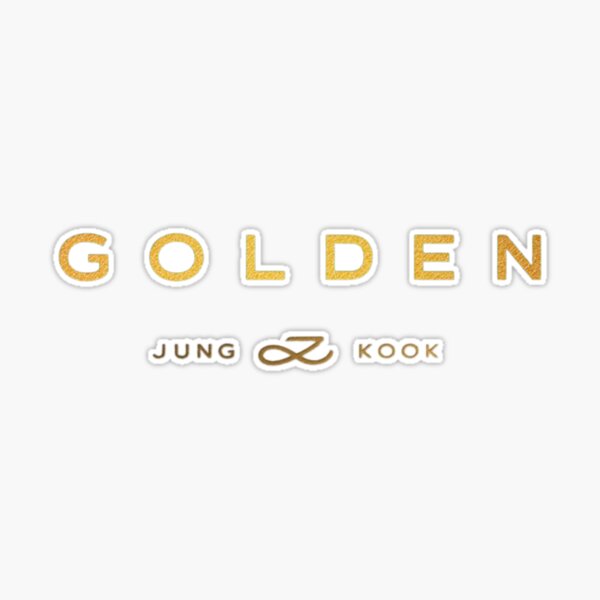 Jungkook Golden Sticker for Sale by sunshine4dsoul
