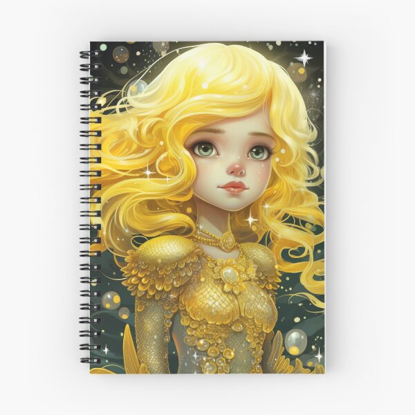 Item preview, A cartoon yellow mermaid girl  designed and sold by aiphotosart.