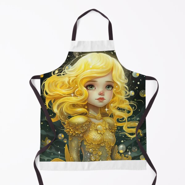 Item preview, A cartoon yellow mermaid girl designed and sold by aiphotosart.