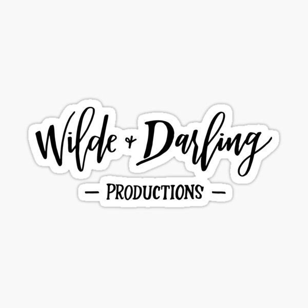 Wilde and Darling logo (Black) Sticker