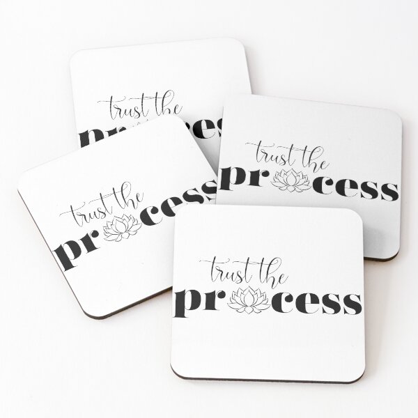 Item preview, trust the process | lotus flower | black and white designed and sold by sassandsun.
