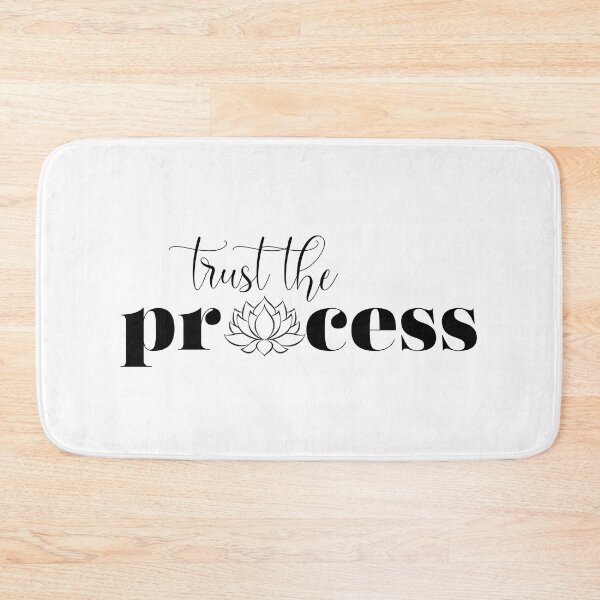 Item preview, trust the process | lotus flower | black and white designed and sold by sassandsun.