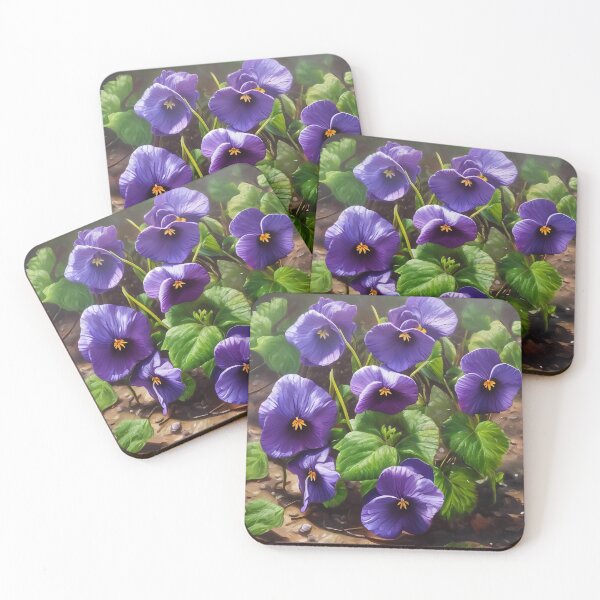 Item preview, violets on garden violet designed and sold by John Q. Cardholder.