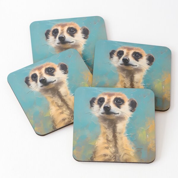 Item preview, A Cheeky Inquisitive Meerkat Standing Guard  Portrait designed and sold by CGSGraphics.