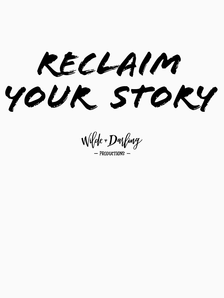 Thumbnail 3 of 3, Baseball ¾ Sleeve T-Shirt, Reclaim your story (Black) designed and sold by WildeandDarling.