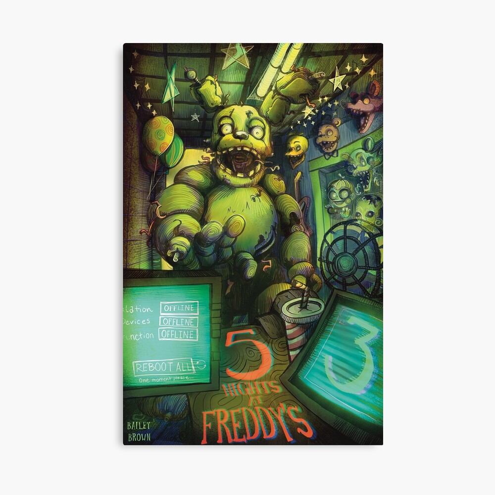 Freddy Fazbear, Five Nights at Freddy's 3, Five Nights at Freddy's 4,  Pizzeria, animatronics, Simulator, digital Art, drawing
