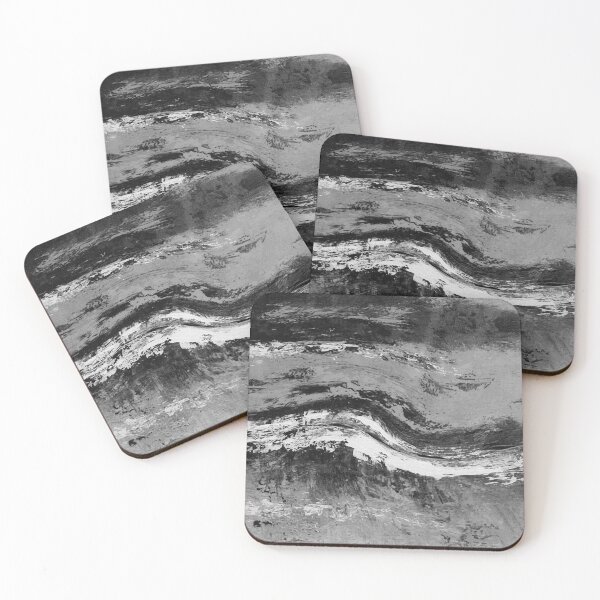 Item preview, Sophisticated Black, White And Sleek Gray Abstract Painting designed and sold by DEC02.