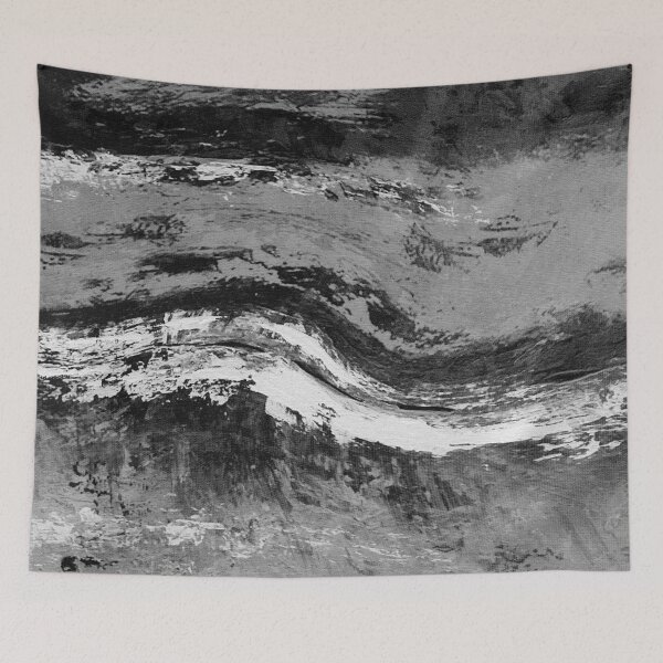 Item preview, Sophisticated Black, White And Sleek Gray Abstract Painting designed and sold by DEC02.
