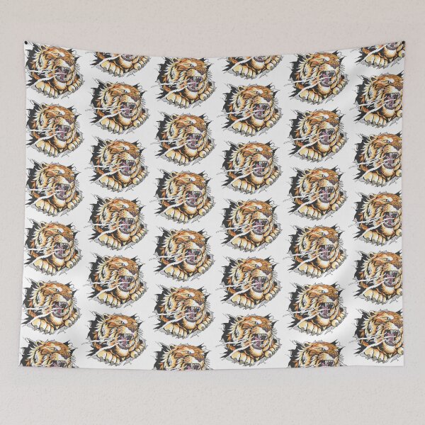 Item preview, angry tiger, angry head, angry tiger in fire designed and sold by GreyStanzione1.