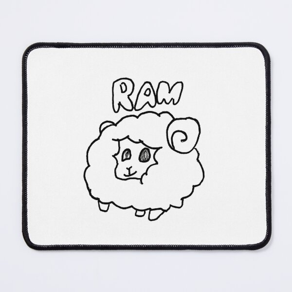 Item preview, Cute Drawing of a Ram Sheep by an 8 Year old designed and sold by cuteyanimals.