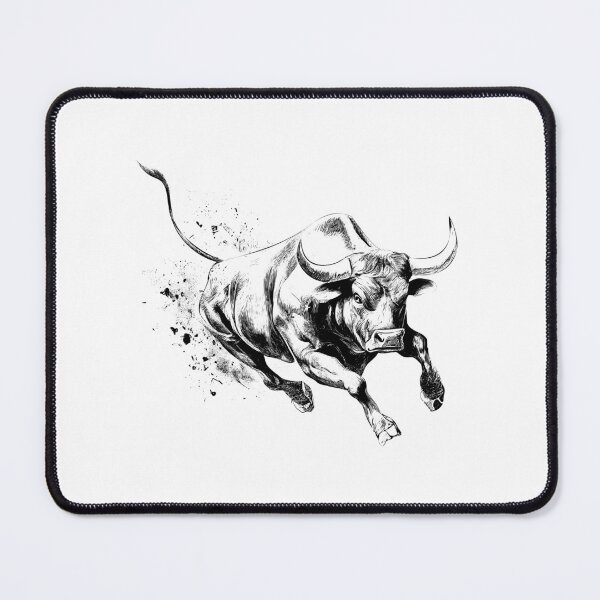 Item preview, angry bull running, angry bull, strong bull running designed and sold by GreyStanzione1.