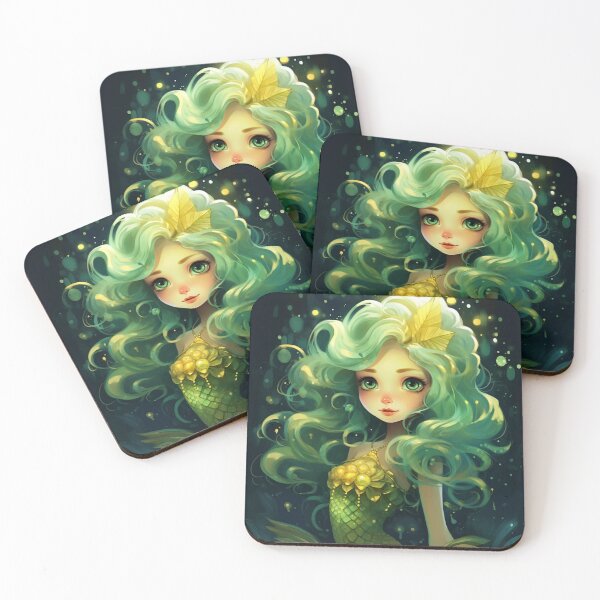 Item preview, A cartoon cute mermaid girl  designed and sold by aiphotosart.
