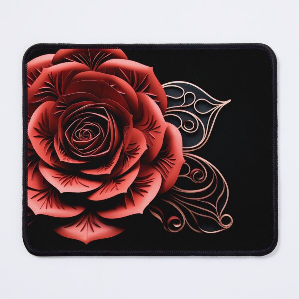 Item preview, Red Rose Flower, on a Black Background designed and sold by helloPC.