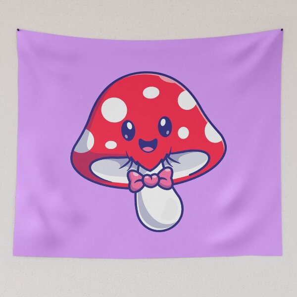 Item preview, Cute Mushroom with Bowtie Cartoon Vector Icon designed and sold by hjian8219.