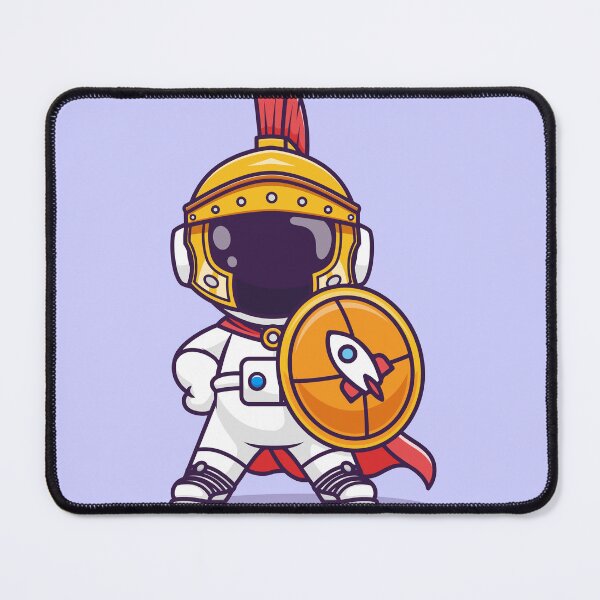 Item preview, Cute Astronaut Knight with Shield Cartoon Vector Icon designed and sold by hjian8219.