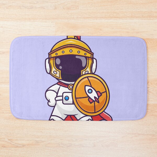 Item preview, Cute Astronaut Knight with Shield Cartoon Vector Icon designed and sold by hjian8219.