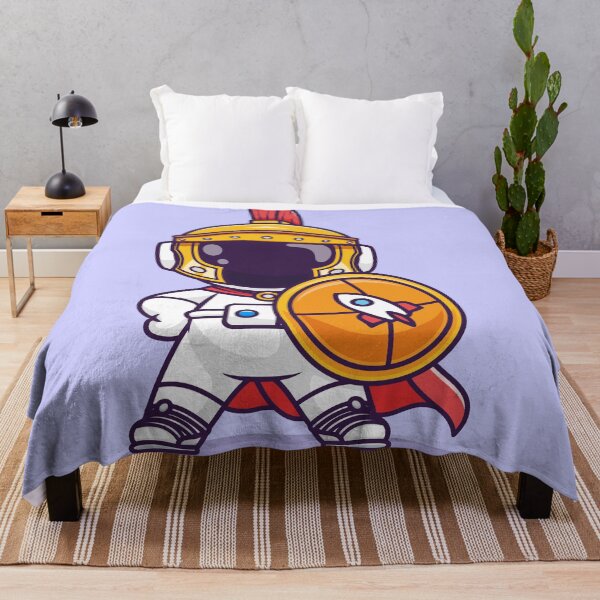 Item preview, Cute Astronaut Knight with Shield Cartoon Vector Icon designed and sold by hjian8219.