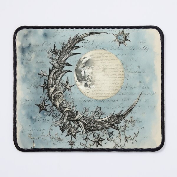 Item preview, Shabby Chic Vintage Mystical Celestial Moon and Starry Night Sky designed and sold by HeatherAnn2023.