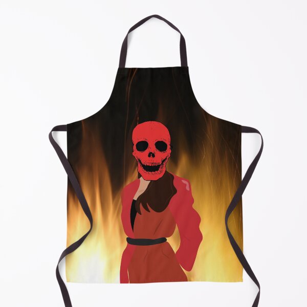 Artikelvorschau, Dame in Rot mit Totenkopfgesicht entworfen und verkauft von ossiagraphics.