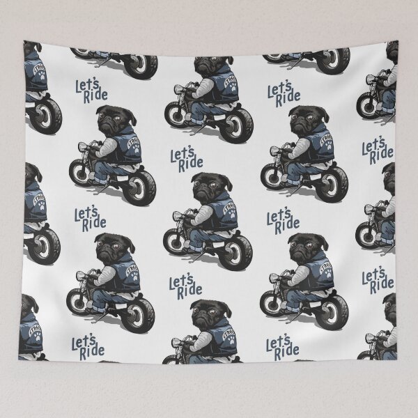 Item preview, black pub motorcycle, dog biker, dog motorcycle biker designed and sold by GreyStanzione1.