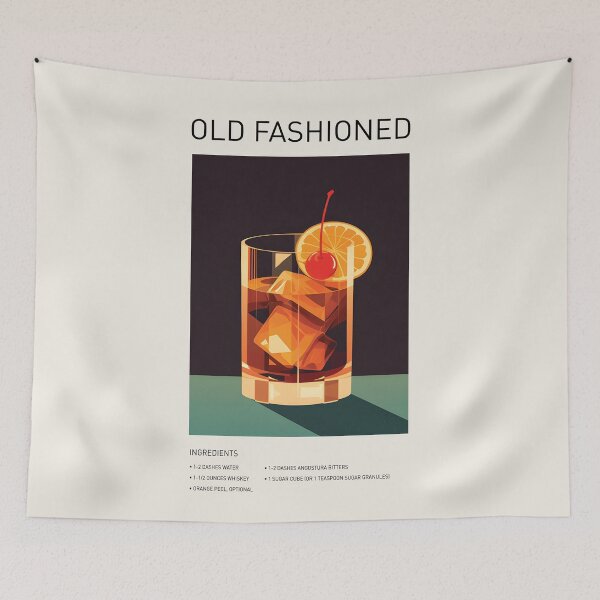 Artikelvorschau, Altmodische Cocktail-Wandkunst entworfen und verkauft von SurfolioPrints.