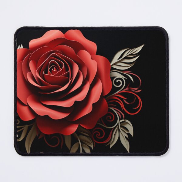 Item preview, Red Rose Flower, on a Black Background designed and sold by helloPC.