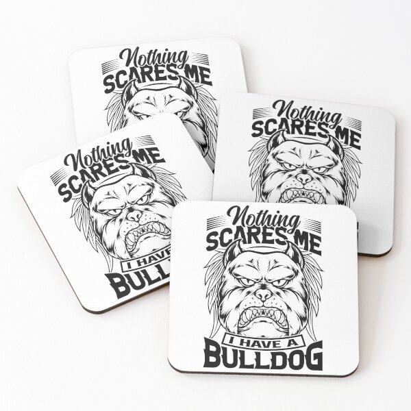 Item preview, bulldog head silhouette, bulldog head quotes, bulldog head mascot designed and sold by GreyStanzione1.