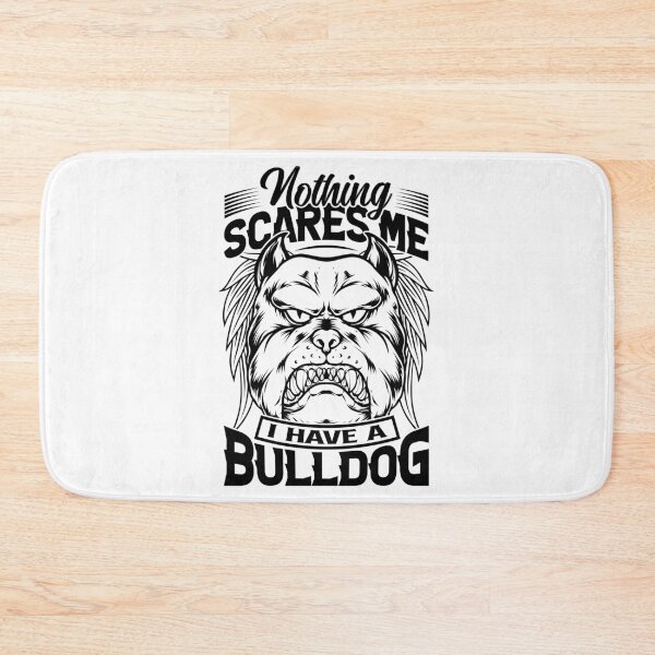 Item preview, bulldog head silhouette, bulldog head quotes, bulldog head mascot designed and sold by GreyStanzione1.