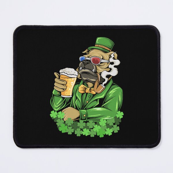 Item preview, bulldog st patricks day, green bulldog beer glass, cool bulldog  designed and sold by GreyStanzione1.