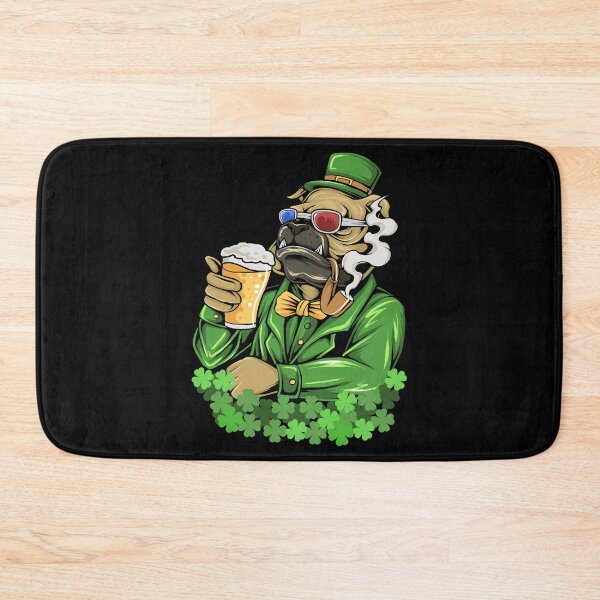 Item preview, bulldog st patricks day, green bulldog beer glass, cool bulldog  designed and sold by GreyStanzione1.