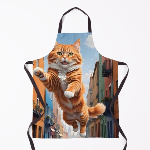 Item preview, "The artwork titled 'Incredibly Orange Cat' portrays a fluffy and fat feline against an urban background, creating an incredibly atmospheric scene." designed and sold by Best-Art-32.